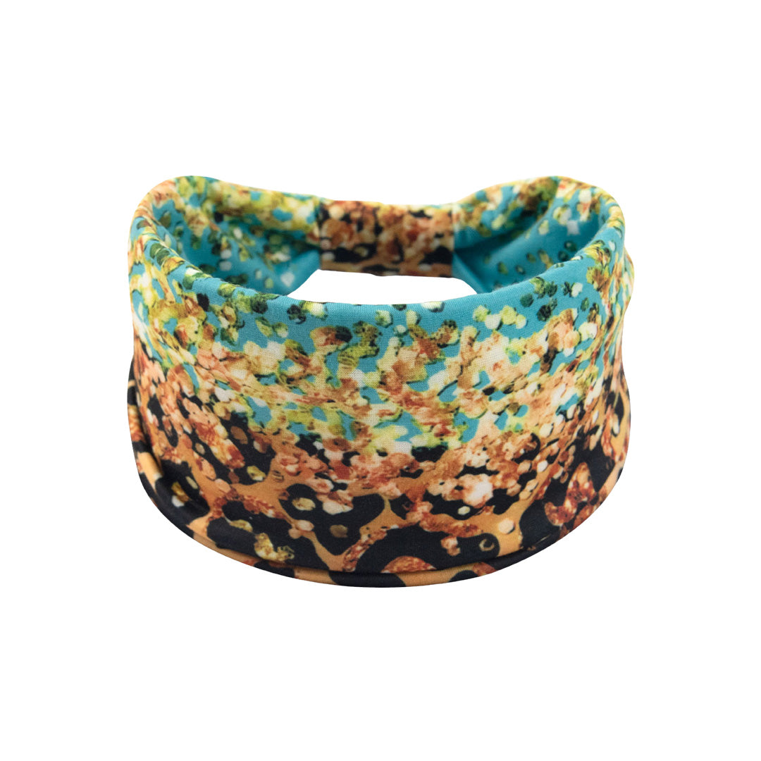 Ethnic Sports Headband with Leopard Print