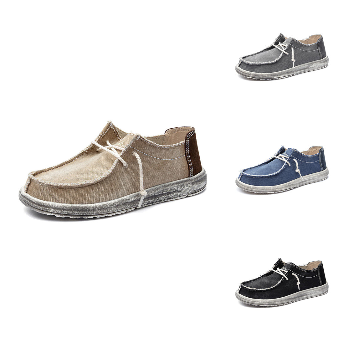 Large Size Casual Shoes Canvas Loafers Men Driving Shoes