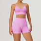 Seamless High-waisted Yoga Bra + Shorts 2 Pieces Set