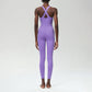 Wave Cross Back Snug fit Sports Jumpsuits