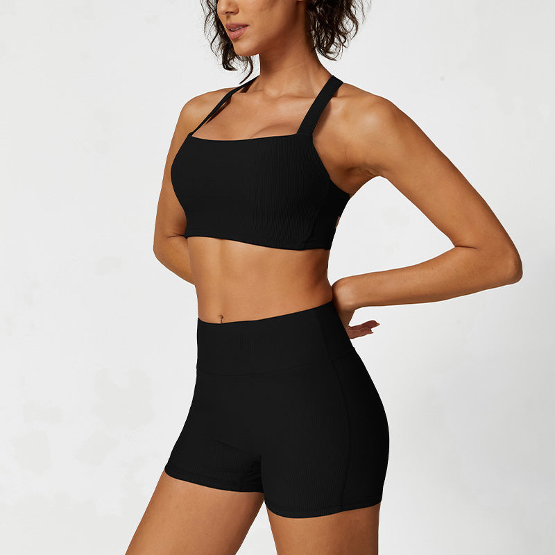 Breathable Fitness Sports Bra+ Shorts Set