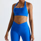 Quick-drying halterneck sports bra