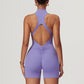 Beautiful back yoga tight-fitting exercise jumpsuit