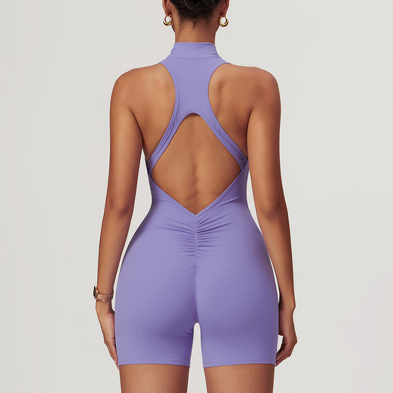 Beautiful back yoga tight-fitting exercise jumpsuit