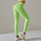 Solid color seamless sports leggings