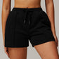 High waist loose short sports sweatpants