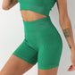 Seamless solid color sports shorts