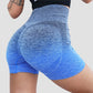 Seamless daired high-rise hip yoga shorts