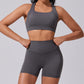 Ultra-Soft Cross-Back Butt Lift Gym Bra & Sports Shorts Sets