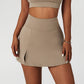 Ultra-soft Breathable High Waist Slit Sports Mini Skirts