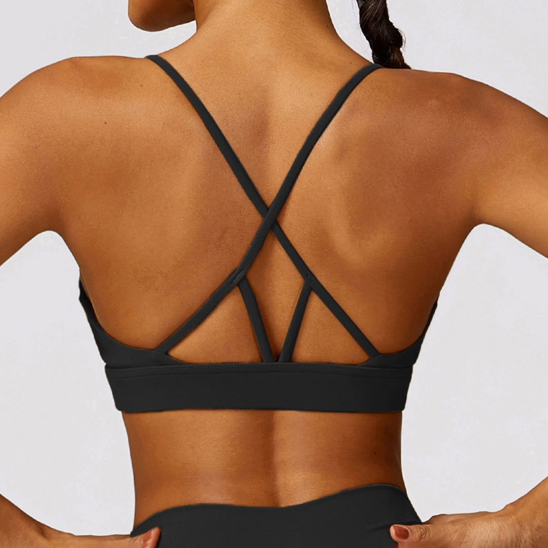 Tight brushed back yoga bras