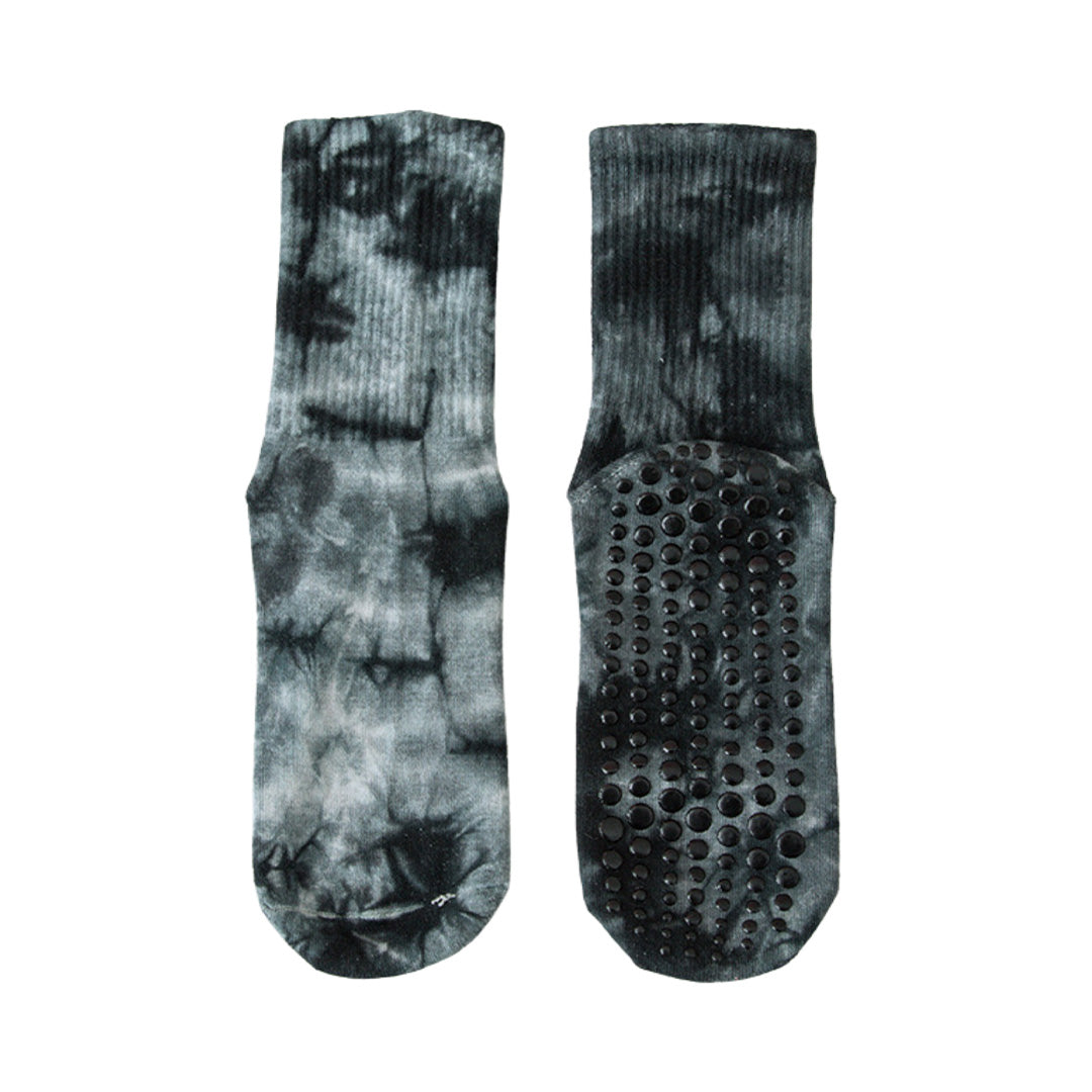 Chaussettes de yoga Pilates mi-mollet chaussettes antidérapantes absorbant la sueur 