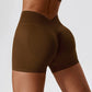 Seamless high waist yoga shorts