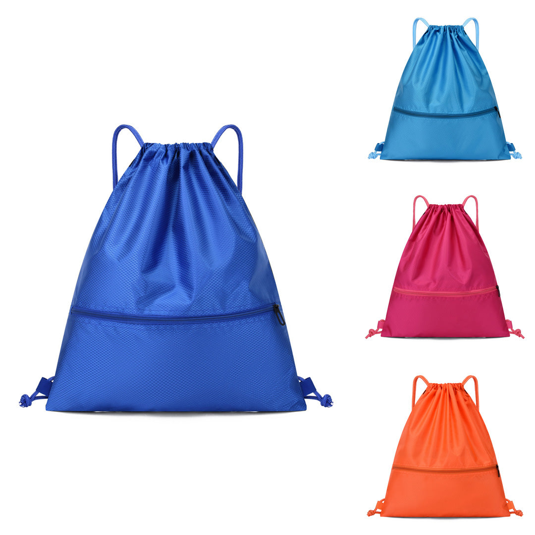 Drawstring Pocket Shoulder Sports Fitness Oxford Basketball Bag