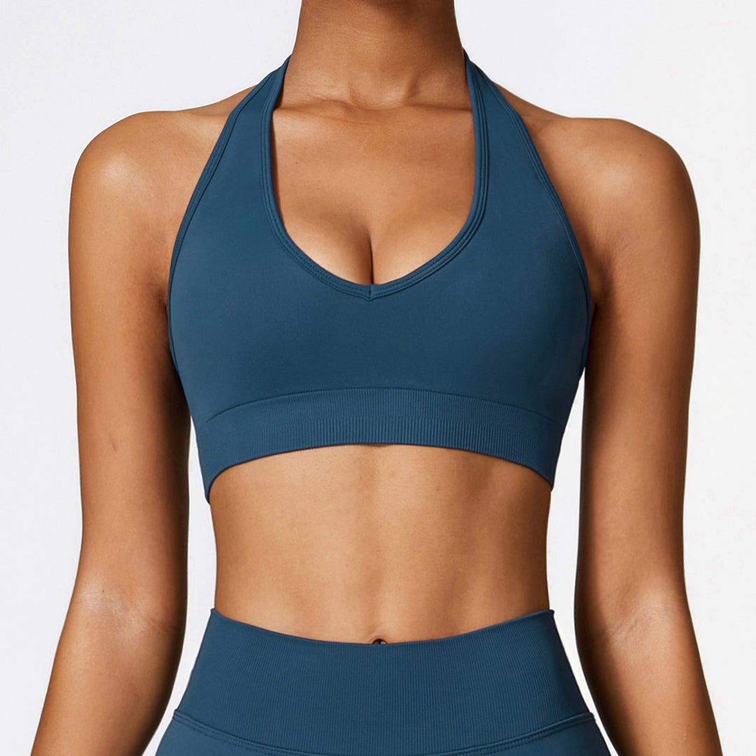 Seamless yoga running sports bras