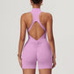 Beautiful back yoga tight-fitting exercise jumpsuit