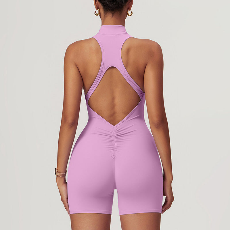 Beautiful back yoga tight-fitting exercise jumpsuit