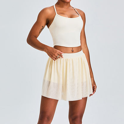 Running quick dry tennis skirt set