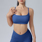 Ultra-Soft Cross Back Thin Straps Sports Bra