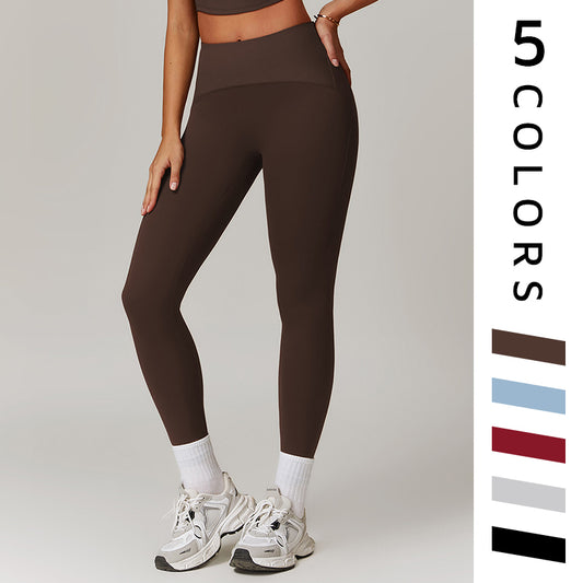 High waisted tight fitting spliced yoga leggings