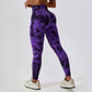 Tie-dye seamless high waist yoga leggings