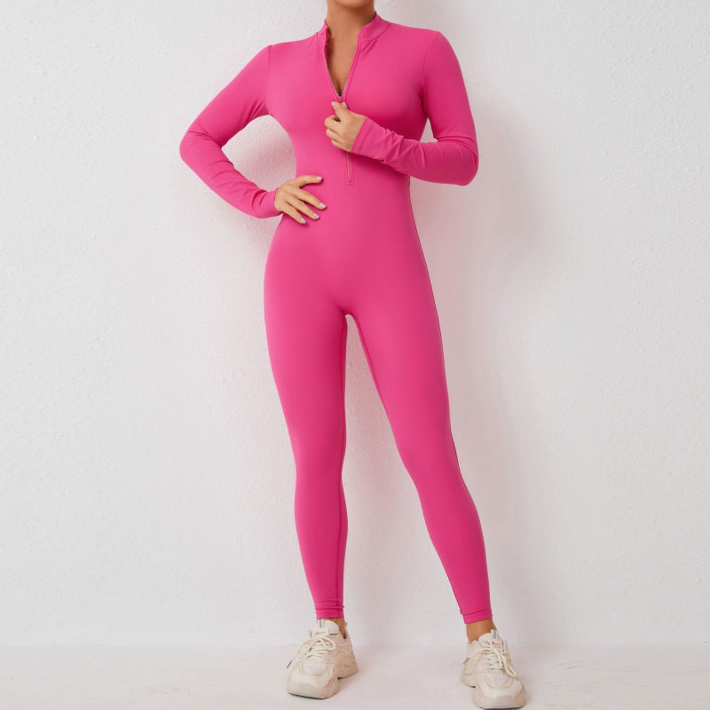 Detachable chest pad long-sleeved sports Jumpsuits