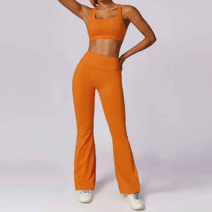 Quick-drying skinny bra & long pants sport sets