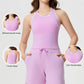 Slimming shockproof sleeveless with chest pad vest top