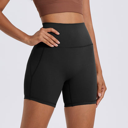 High-waisted tummy tucking gym shorts