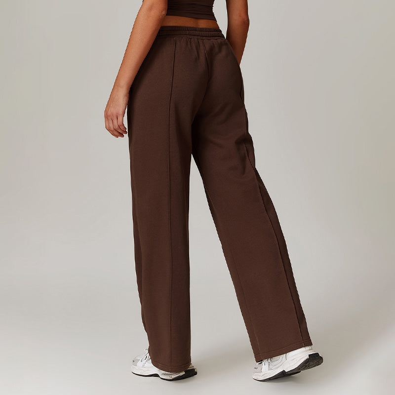 High Waist Casual Straight Leg Sweatpants