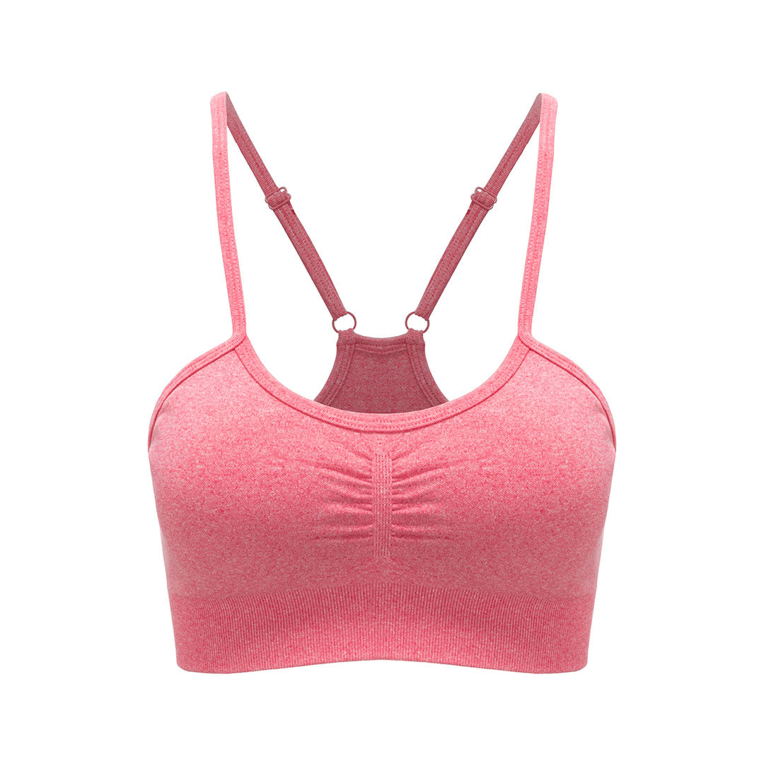 Seamless thin strap sports bra