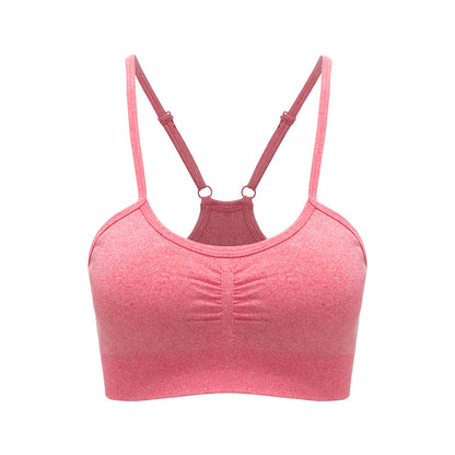 Seamless thin strap sports bra