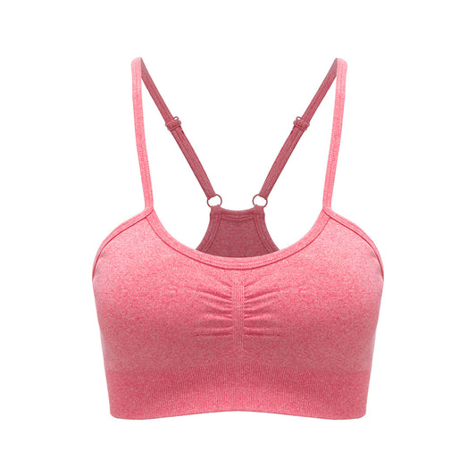 Seamless thin strap sports bra