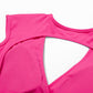 Solid color backless skinny sports bras