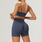 Seamless High-waisted Yoga Bra + Shorts 2 Pieces Set