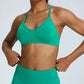 Cross-breathable seamless fitness sports bras