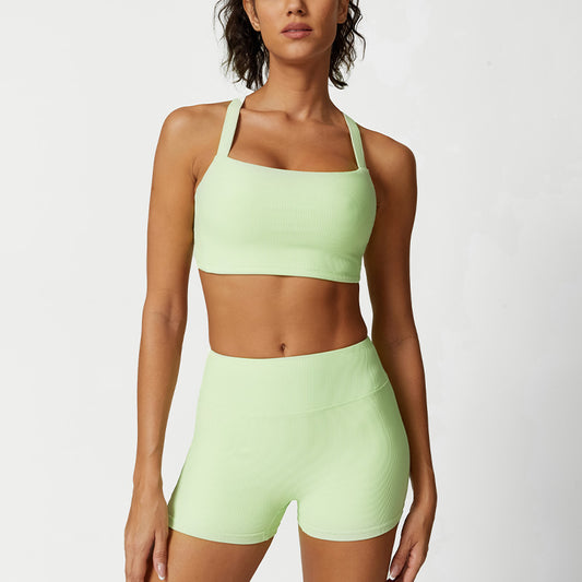 Breathable Fitness Sports Bra+ Shorts Set