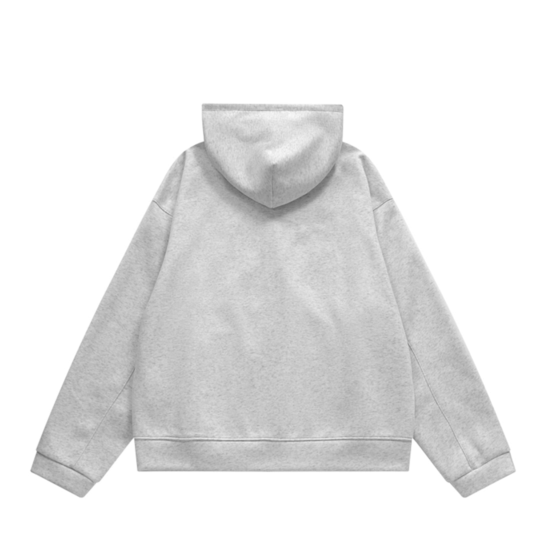 Zippered hooded sweatshirt