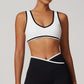 Breathable Nude Contrasting Color Sports Bra