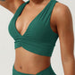 Cross beauty back gathered V-neck yoga bras