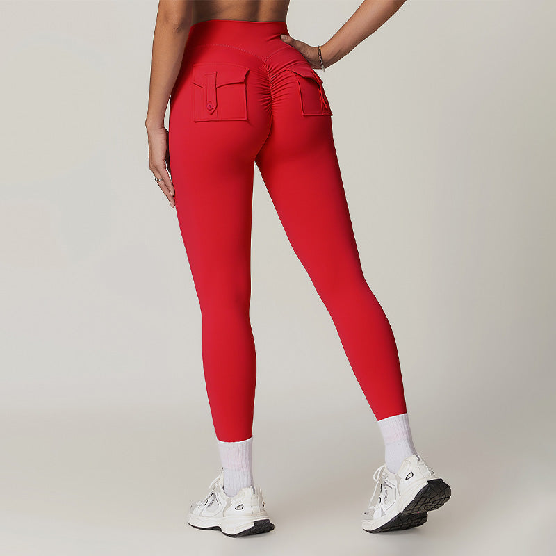 Ultra-Soft High-Waisted Cargo Pocket Leggings