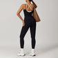 Sports One-Piece Cross Back Fitness Jumpsuits