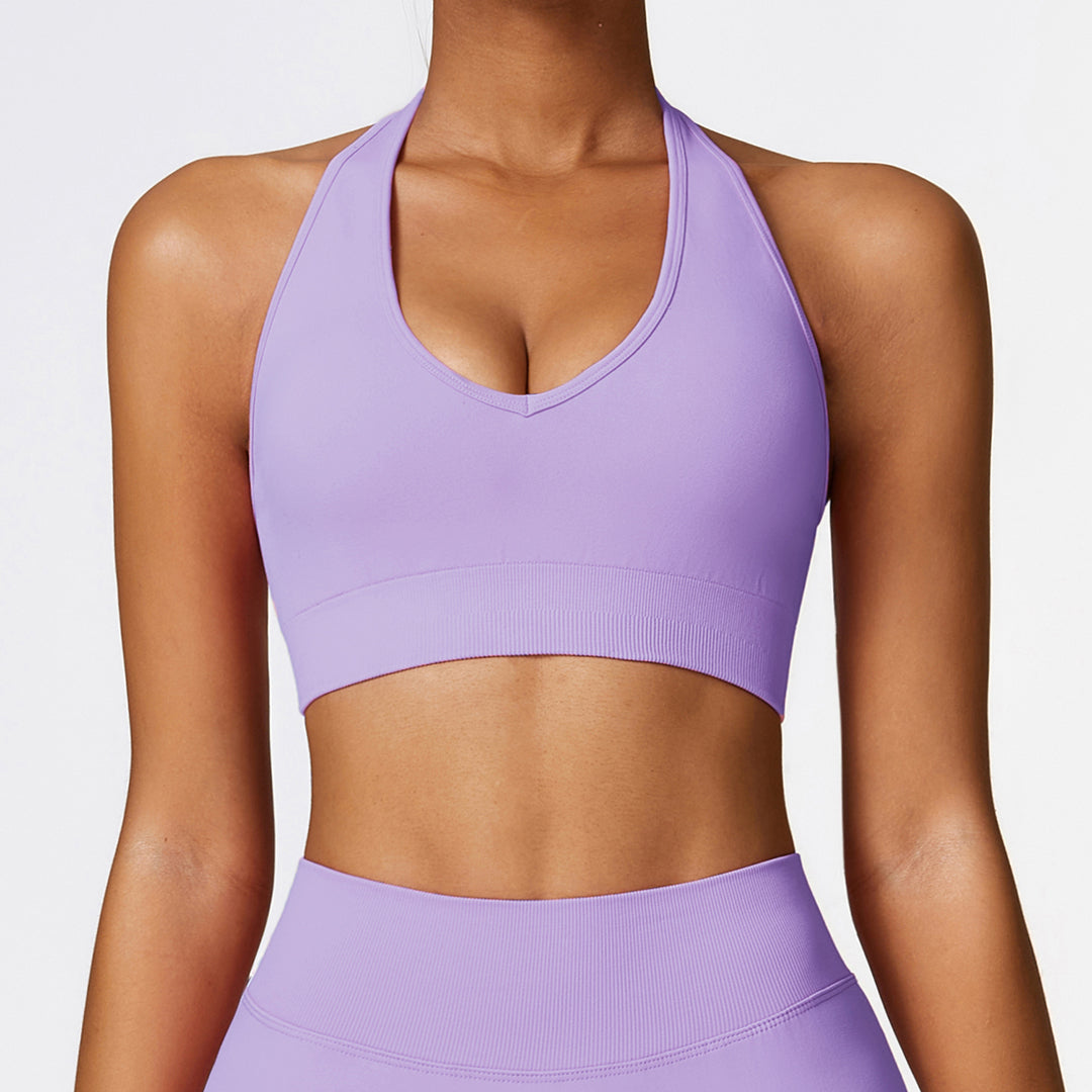 Seamless yoga running sports bras