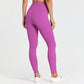 Legging de yoga taille haute de couleur unie