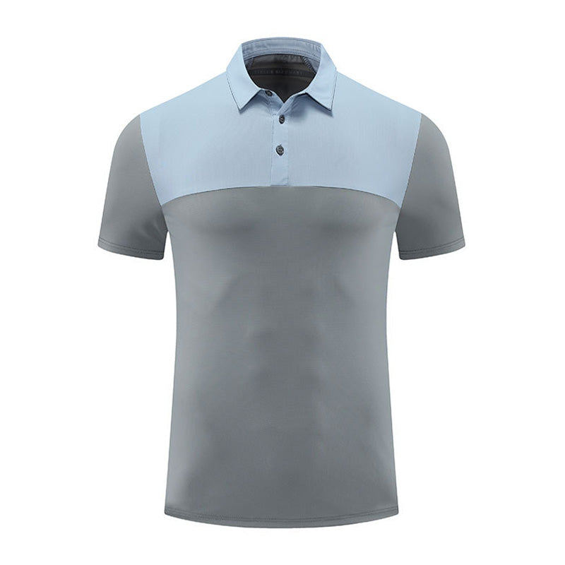 Outdoor Breathable Splicing Quick-Dry Sports Polo T-shirt