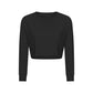 Paneled U Neck Cropped Track Top