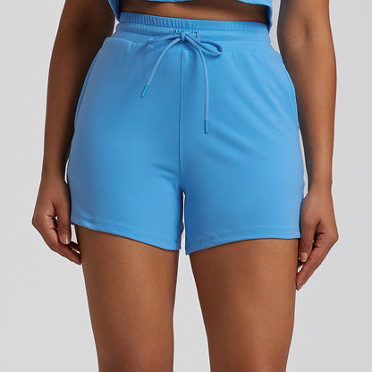 Waist drawstring sports shorts