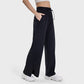 Straight-leg yoga sport pants with side pockets