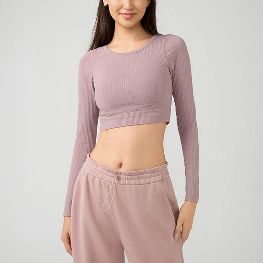 Breathable Outdoor Sports Long Sleeve Crop Top