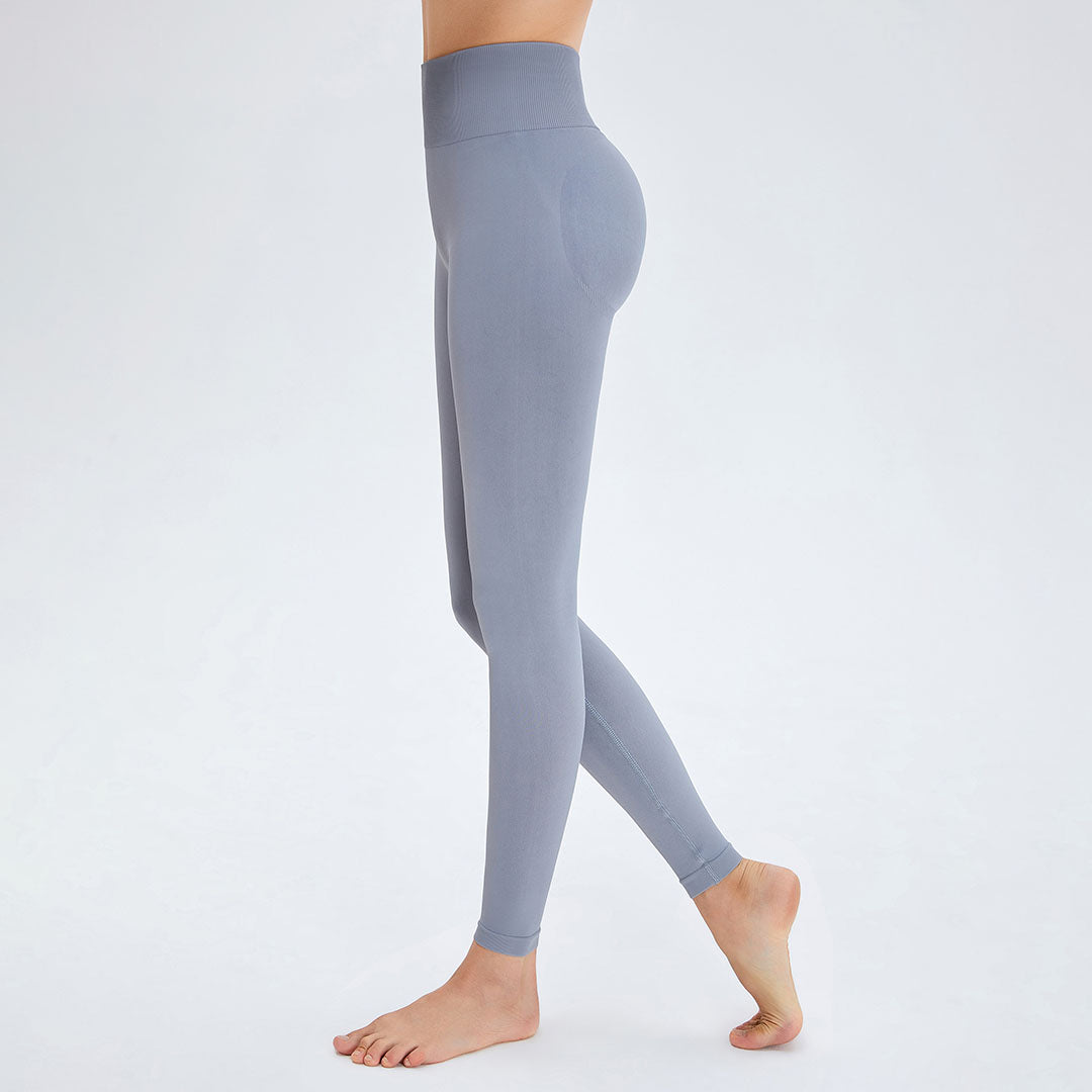 Solid color high-rise sports leggings